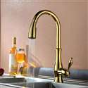 Fontana Sierra Gold Solid Handheld Sprayer Mixer Kitchen Sink Faucet