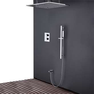 Fontana Sierra Brushed Nickel 20 Inch Rainfall Shower Set