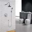 Fontana Napoli 8" Chrome Finish Rain Bath Shower Set