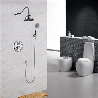 Fontana Napoli 8" Chrome Finish Rain Bath Shower Set