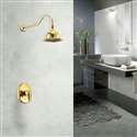 Fontana Camden Classic Style Wall Mount Gold Shower Head