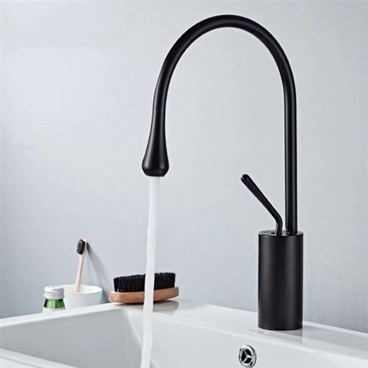 Single Lever 360 Rotation Spout Modern Brass Sink Faucet