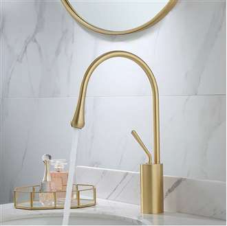 Single Lever 360 Rotation Spout Modern Brass Sink Faucet