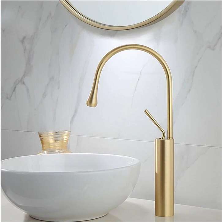 Modern Single Lever 360 Rotation Spout Brass Sink Faucet