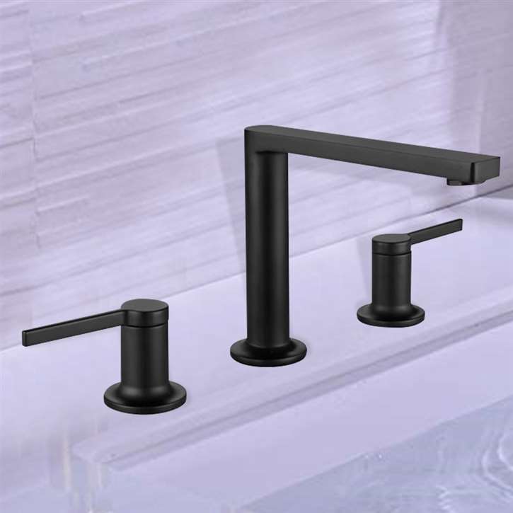 Napoli Dark Oil Rubbed Bronze Double Handle Sink Faucet