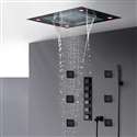 Texas LED Remote Control Brass Shower Set