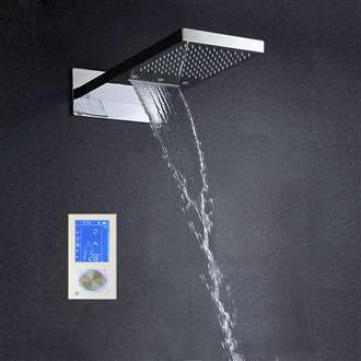 Contemporary Chrome  Finish Led Shower Head