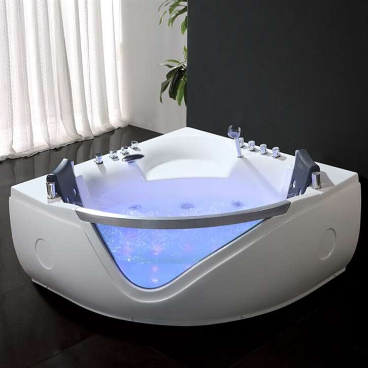 Luciana Corner Whirlpool Massage Indoor Bathtub