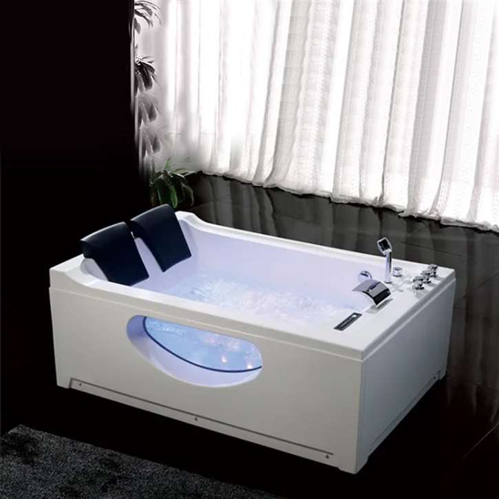 Verona Two Person Whirlpool Massage White Bathtub