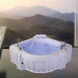 Sierra Waterfall Whirlpool Massage Corner Bathtub