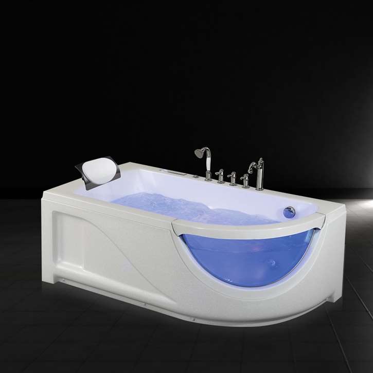 Rio One Person Combo Massage Soaking Corner Bathtub