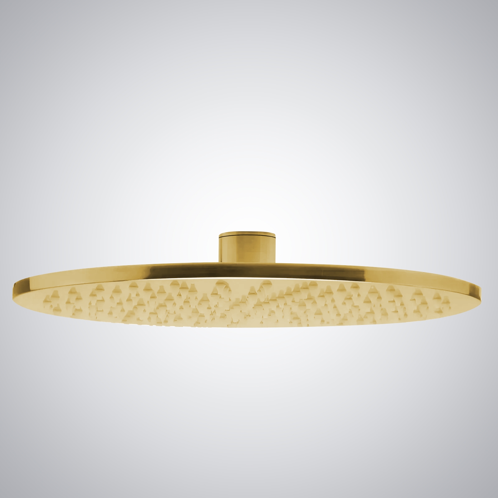 Fontana 16" Brushed Gold Round LED Rainfall Showerhead