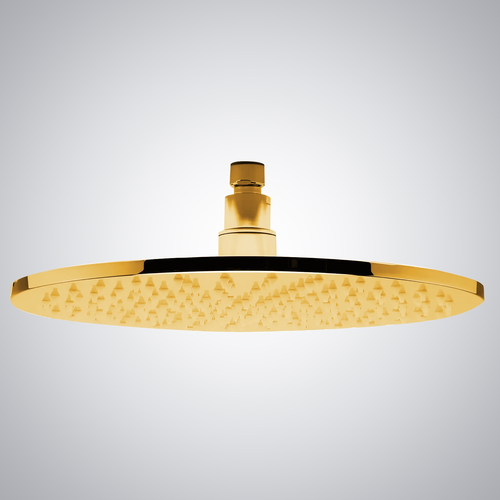 Fontana 16" Polished Gold Round LED Rainfall Showerhead