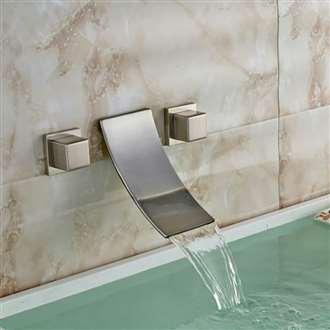 Brushed Retro Bathroom Waterfall Bathtub Faucet