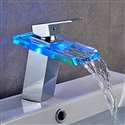 Fontana LED Glass Multiple Color Changed Bathroom Sink Faucet