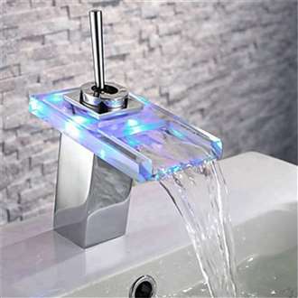 Led Color Changing Glass Faucet Fontana Showers