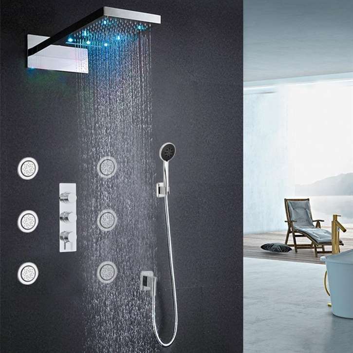 Luxury Waterfall Shower Head LED hotsell Shower Faucet