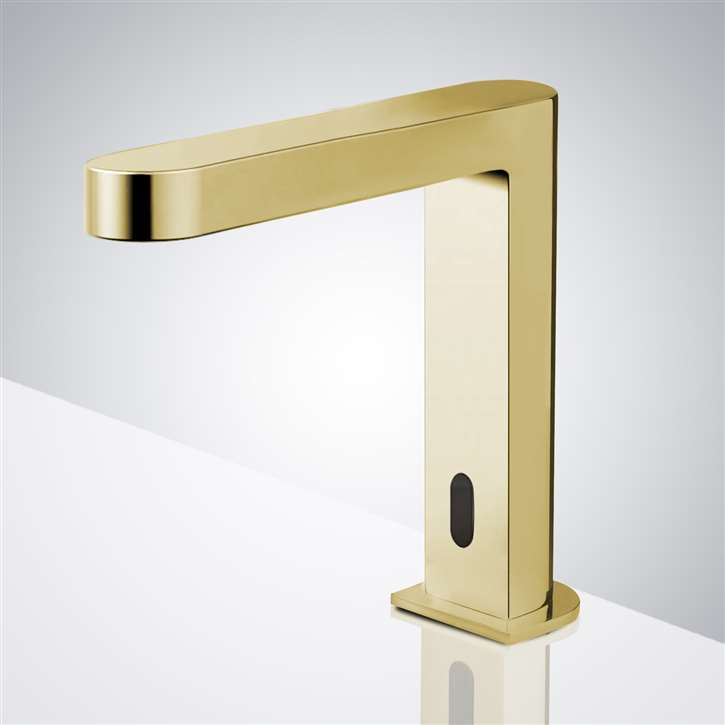 Fontana Brushed Gold Superb L-Body Automatic Motion Sensor Faucet