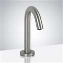 Fontana Carpi Brushed Nickel Finish Goose Neck Deck Mount Automatic Commercial Sensor Faucet