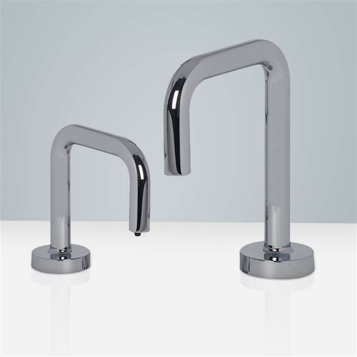 Touchless Bathroom Faucet Supplier Inverted U-Shaped Chrome Finish ...