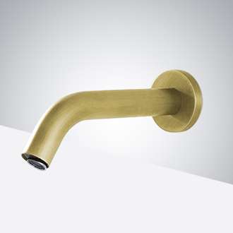 Brio Wall Mount Commercial Sensor Faucet Brushed Gold Finish