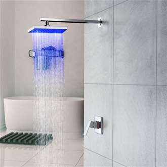 Fontana Wall Mounted LED Rainfall Showerhead