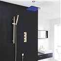 Fontana Liverpool Ceiling Mount Thermostatic Rainfall Shower Set System