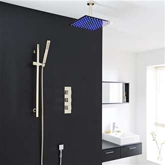 Fontana Liverpool Ceiling Mount Thermostatic Rainfall Shower Set System