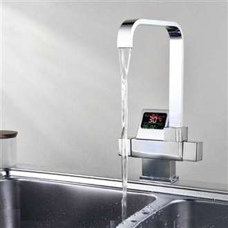 Fontana Eclipse Digital Display Waterfall Faucet for Bathroom and Kitchen