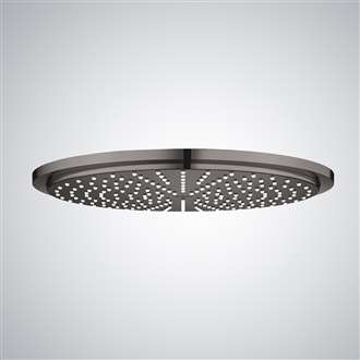 Fontana 12" Matte Black Round LED Rainfall Showerhead