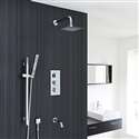 Fontana Liverpool Wall Mount Thermostatic Rainfall Shower Set System