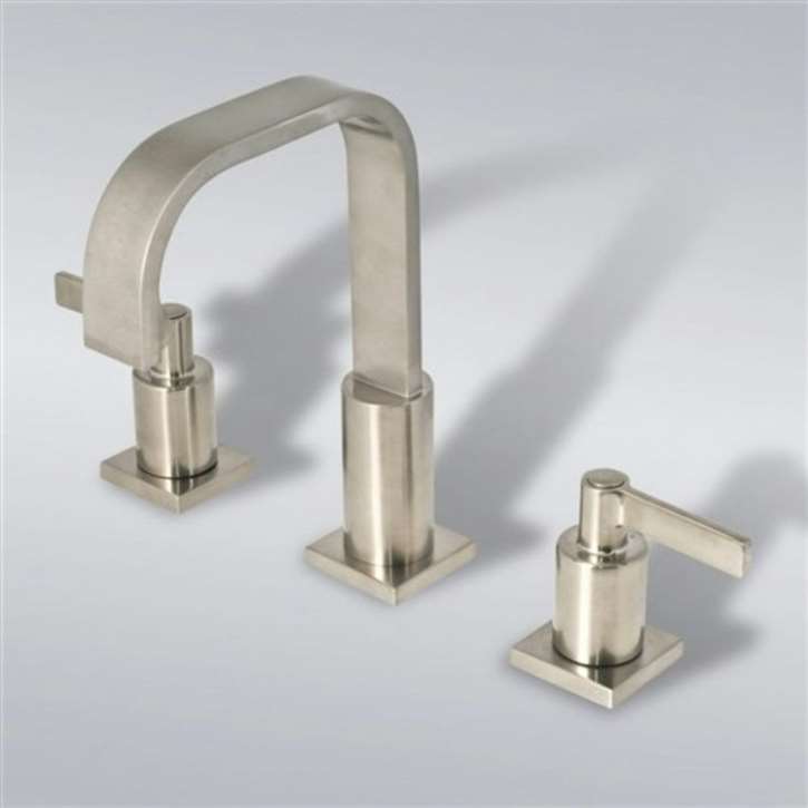 Dual Handle Stainless Steel Bathroom and Kitchen Sink Faucet