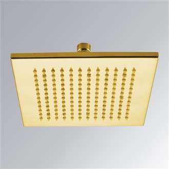 12" Gold Plated Rain Shower Head