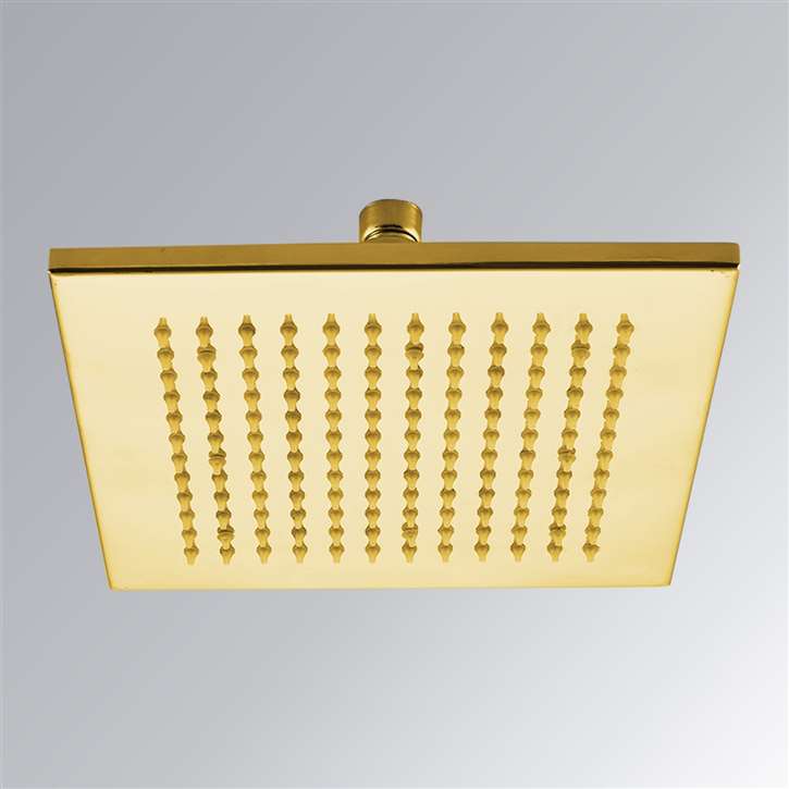 12" Gold Plated Rain Shower Head