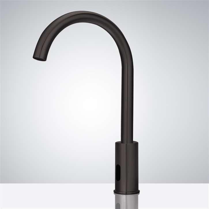 Fontana Wella Goose Neck Matte Black Faucet